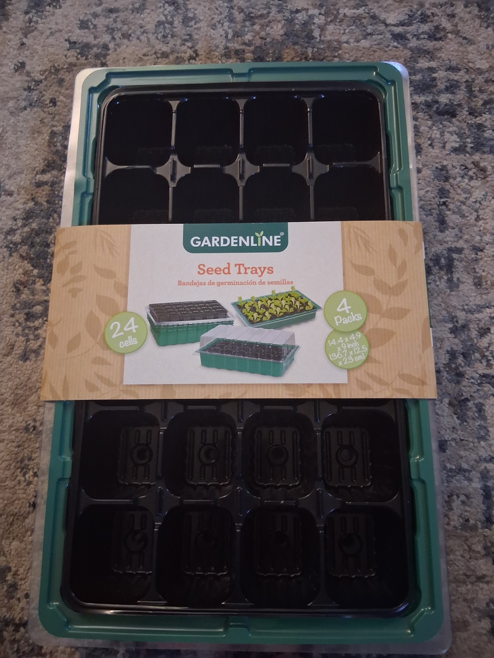 Green 24-Cell Seed Trays - 4 Pack
